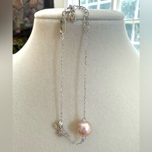 Freshwater Pink Pearl with Bow Bracelet